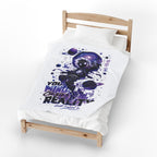 Velveteen Plush Blanket — Cosmic Astronaut 'Your Mind Creates Reality' Soft Throw