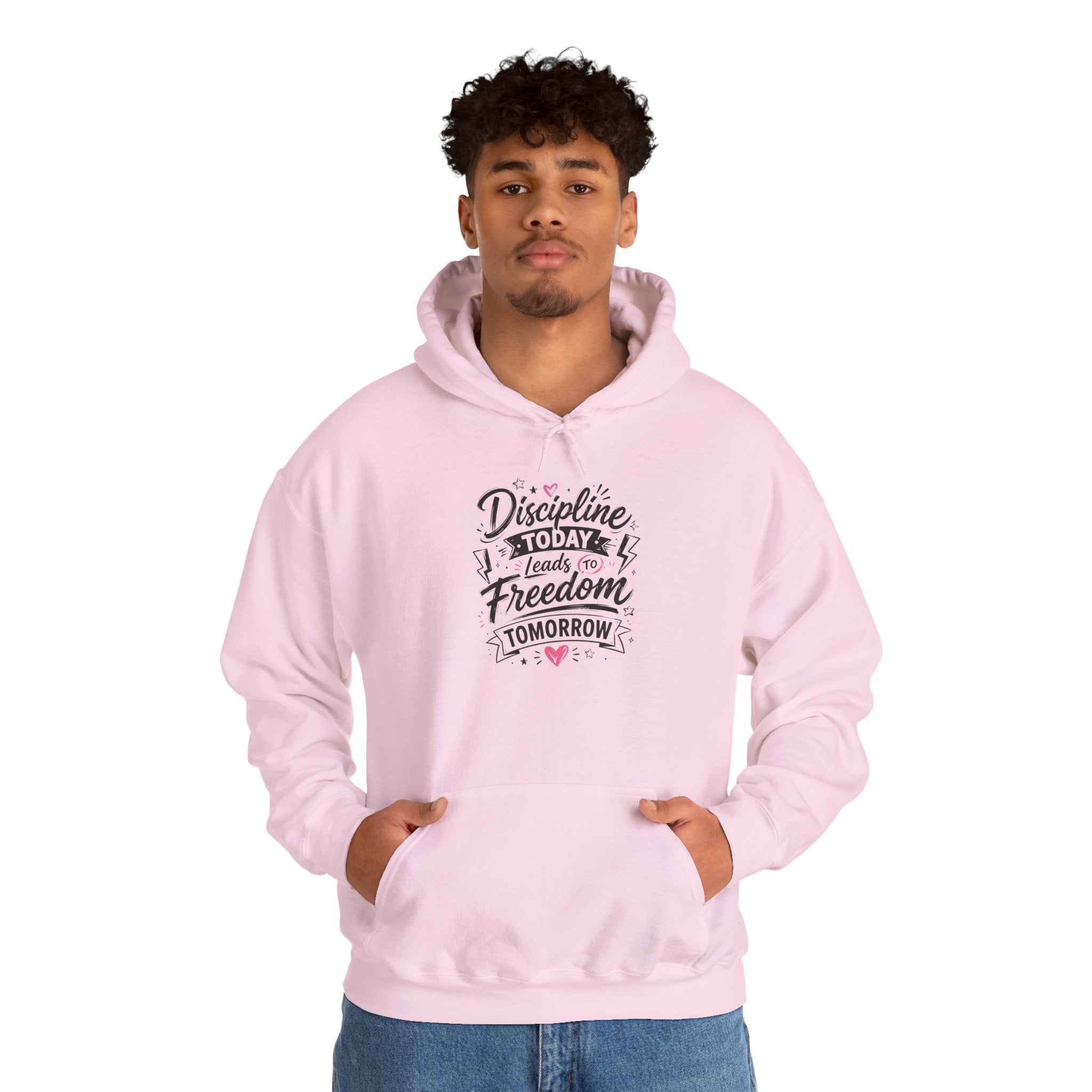 Hoodie — "Discipline Today Leads to Freedom Tomorrow" Motivational Pullover