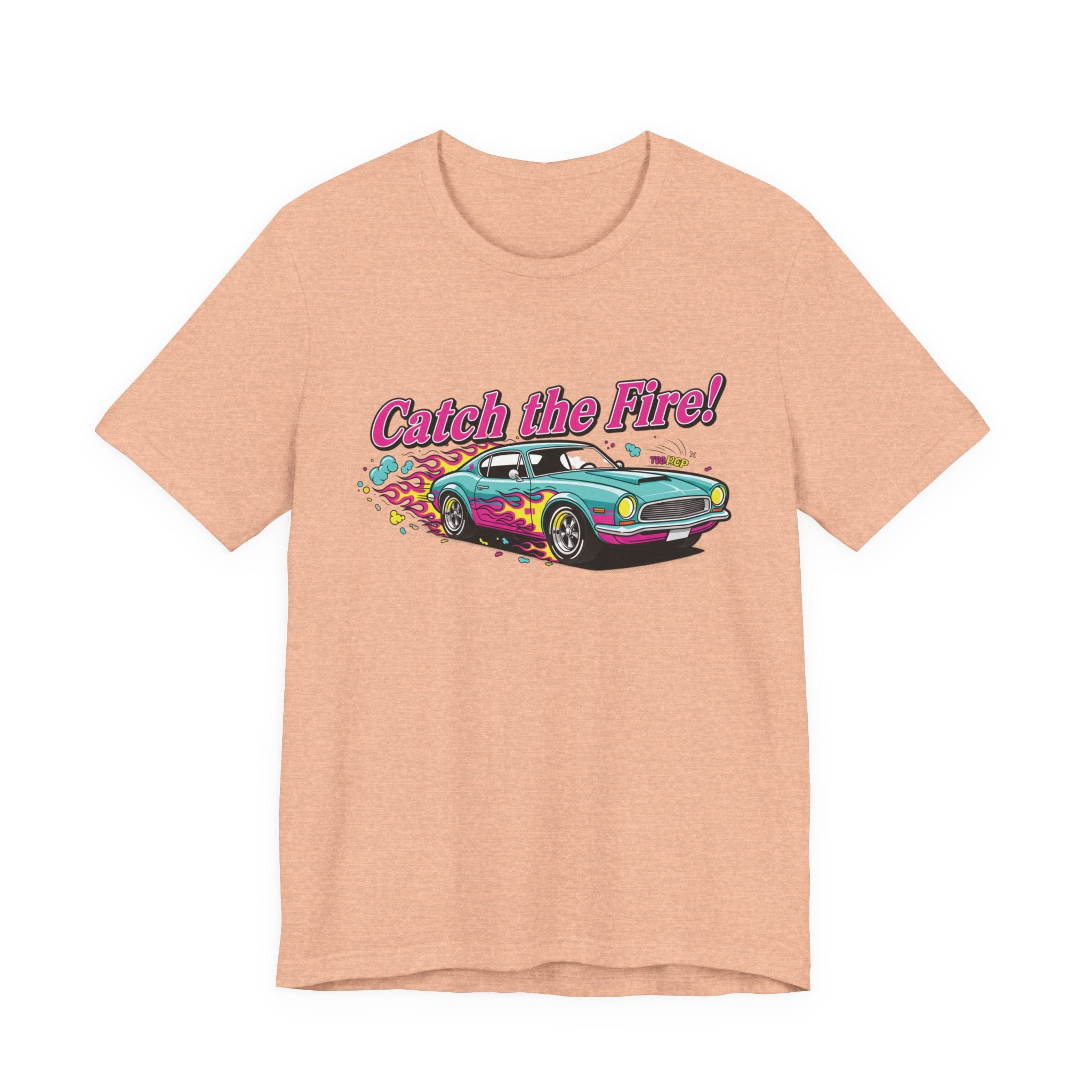 Catch the Fire Vintage Muscle Car Graphic T Shirt