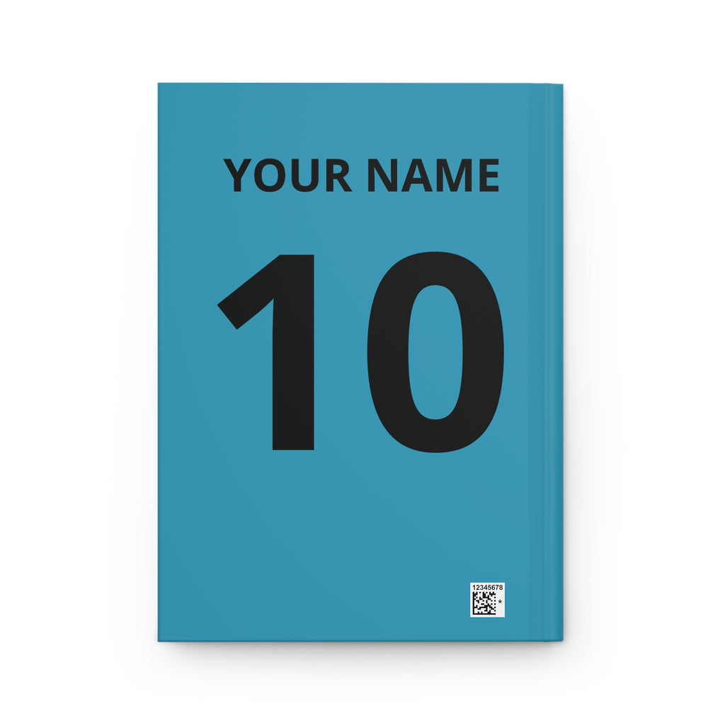 Football Is a Language Hardcover Journal — Personalized Soccer Notebook with Number 10