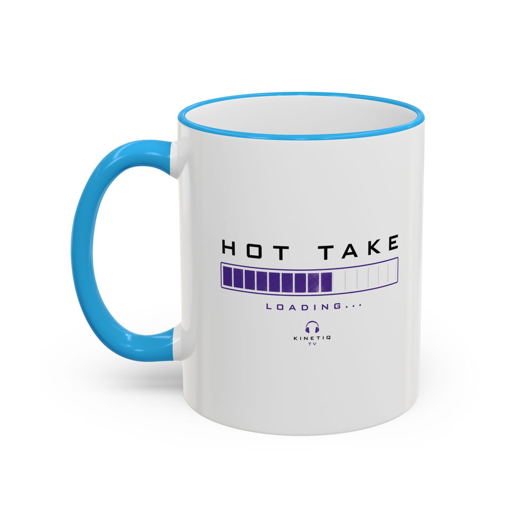 Hot Take Loading Mug — Funny Progress Bar Accent Rim & Handle Tea Coffee Cup