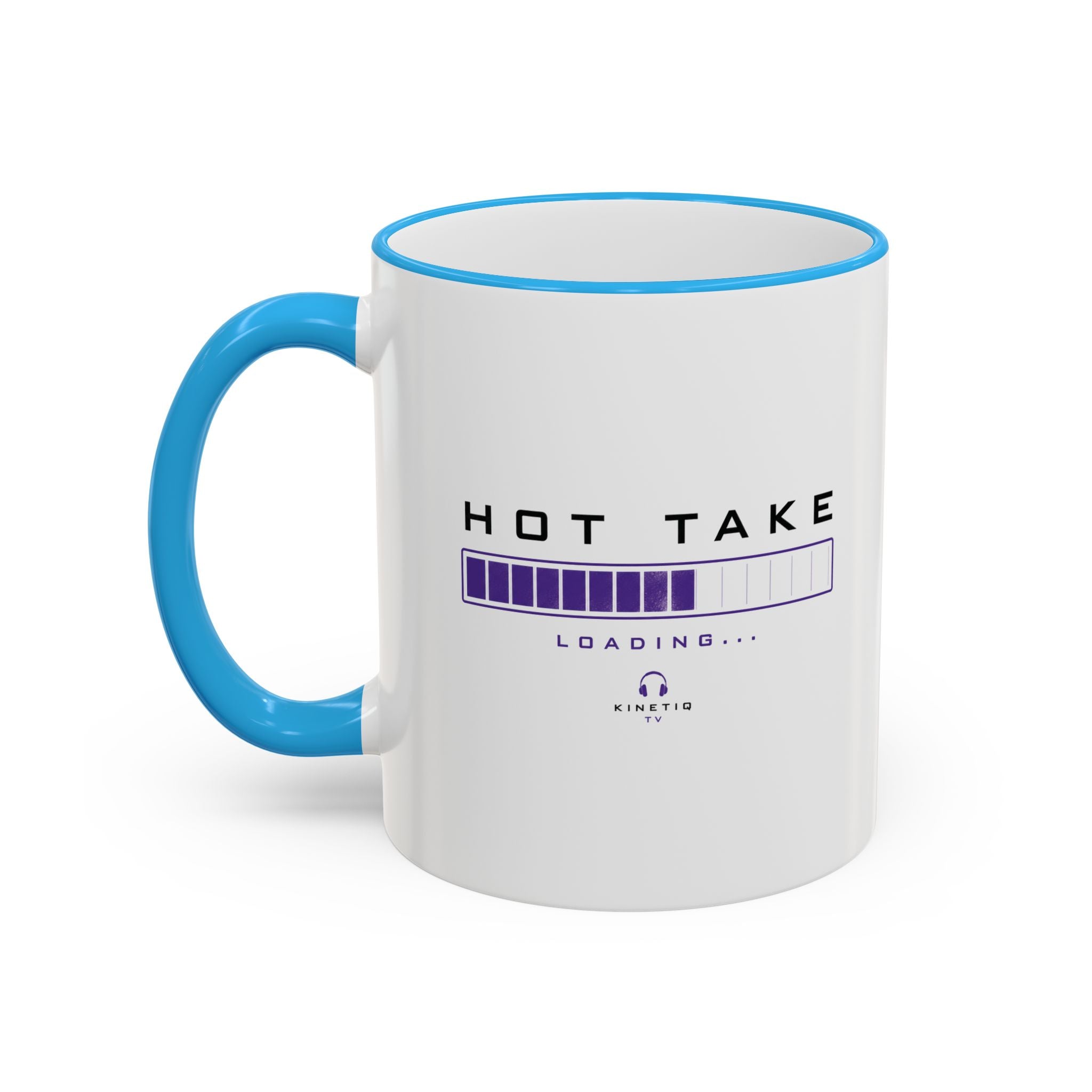 Hot Take Loading Mug — Funny Progress Bar Accent Rim & Handle Tea Coffee Cup