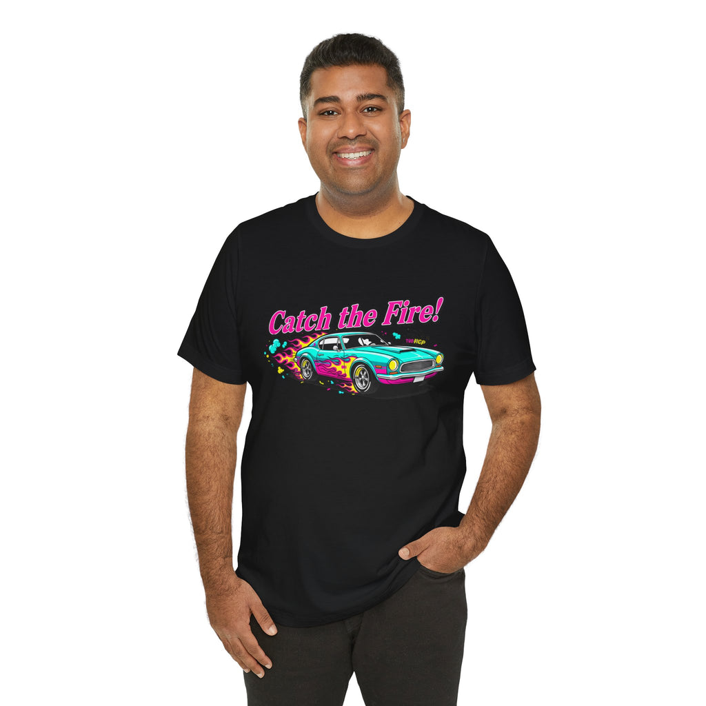 Retro Cartoon Dragster T-Shirt – Vintage Racing Flame Graphic Tee