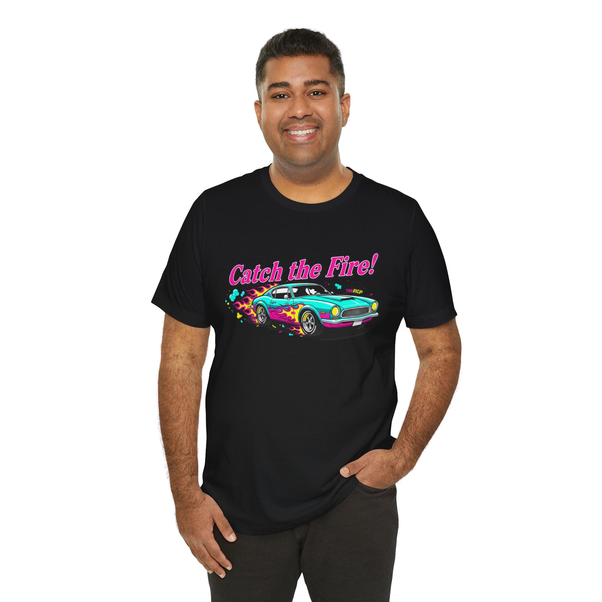 Retro Cartoon Dragster T-Shirt – Vintage Racing Flame Graphic Tee