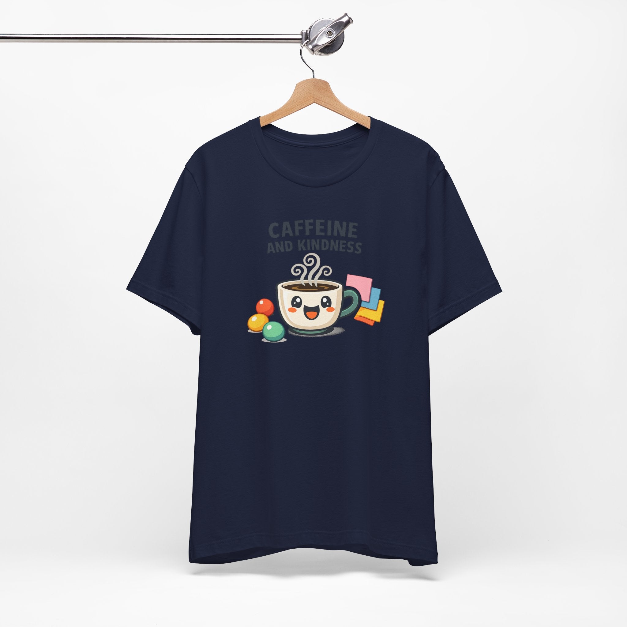 Caffeine and Kindness T-Shirt - Casual Coffee Graphic Tee