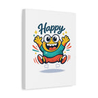 Happy Blob Cartoon Canvas | Bold Cartoon, Thick Outline, Kawaii Minimal