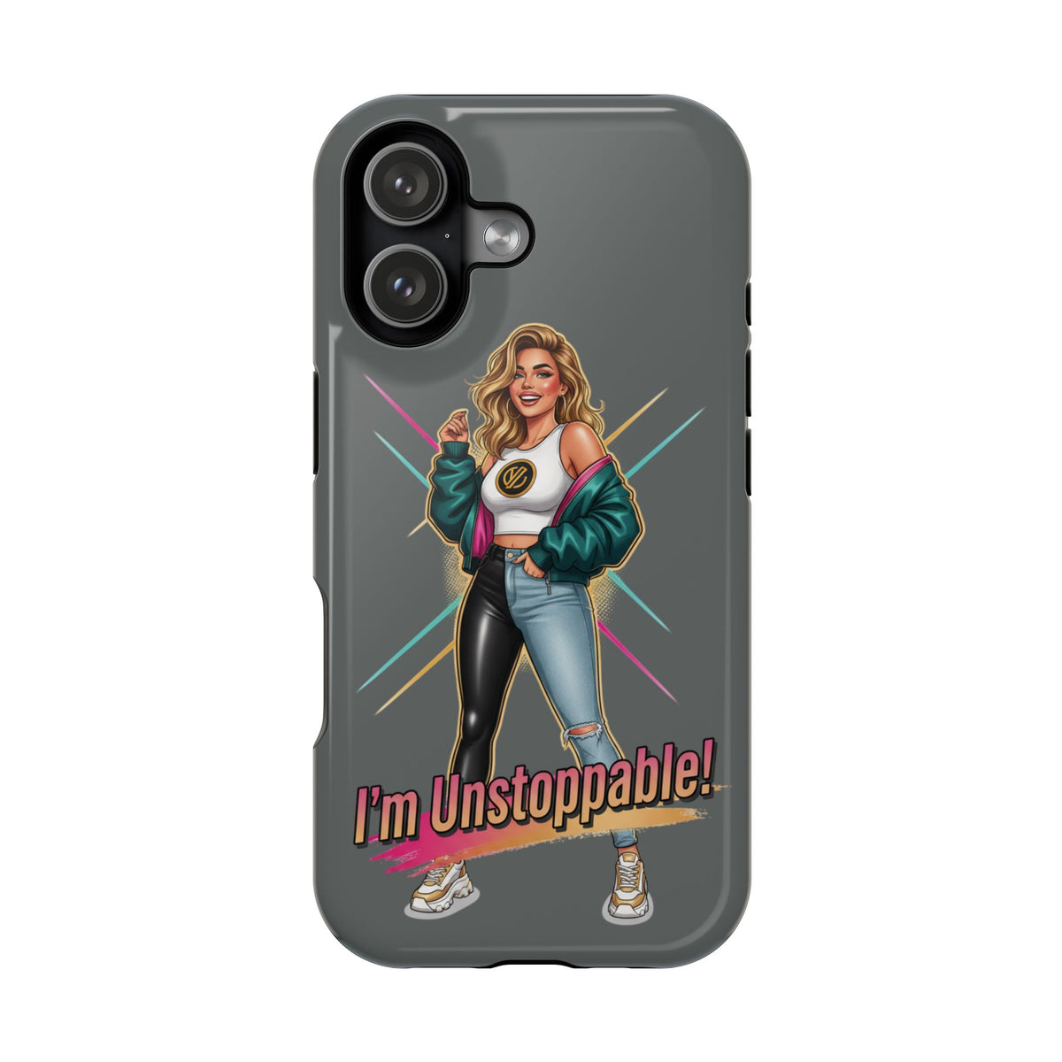 I'm Unstoppable Magnetic Protective Phone Case Gray