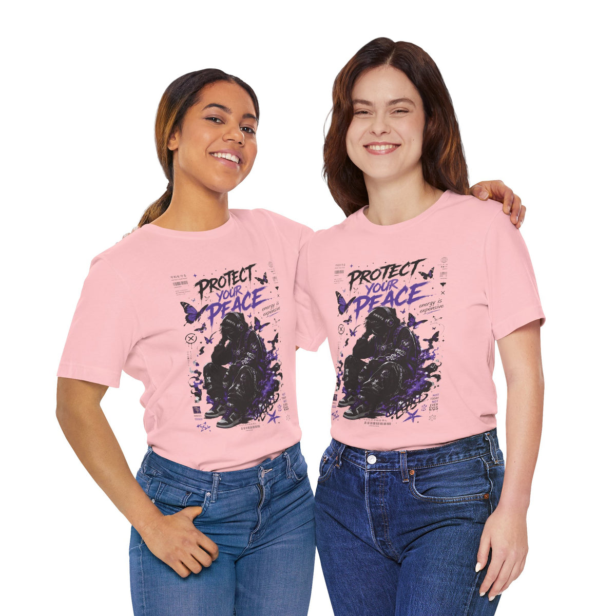 Protect Your Peace Gothic Butterfly Graphic T Shirt