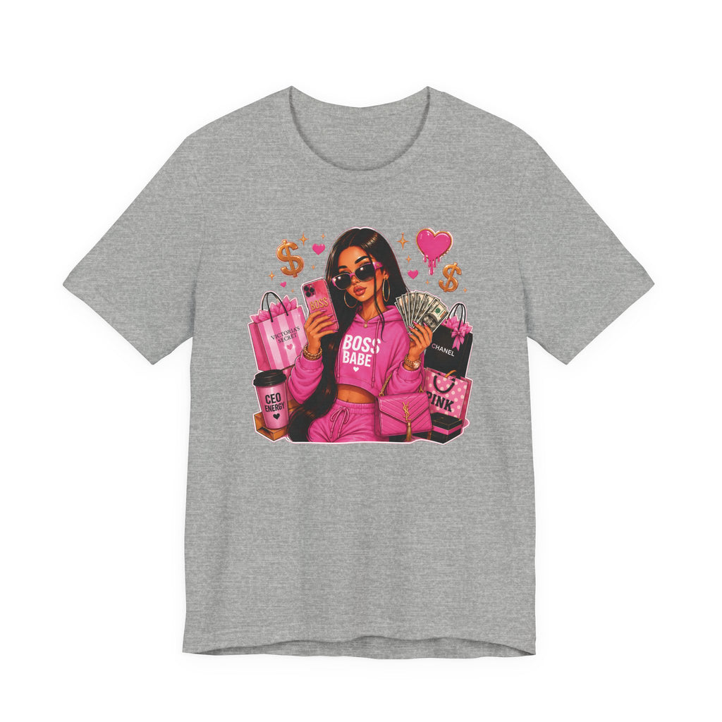 Boss Babe Pink Fashion T Shirt Glam Shopping Graphic Tee