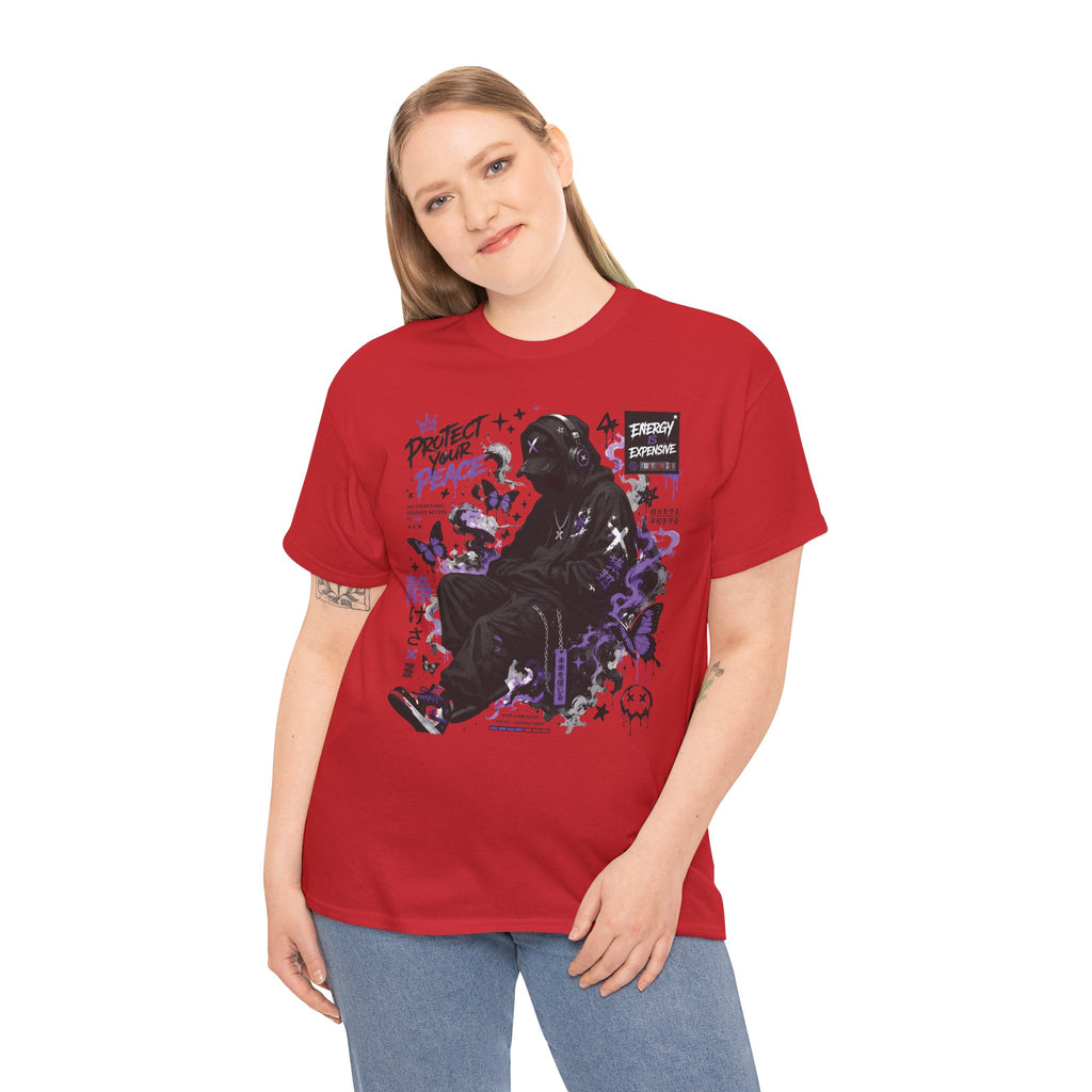 Peacekeeper Anime Graphic Tee — Purple Aesthetic Streetwear