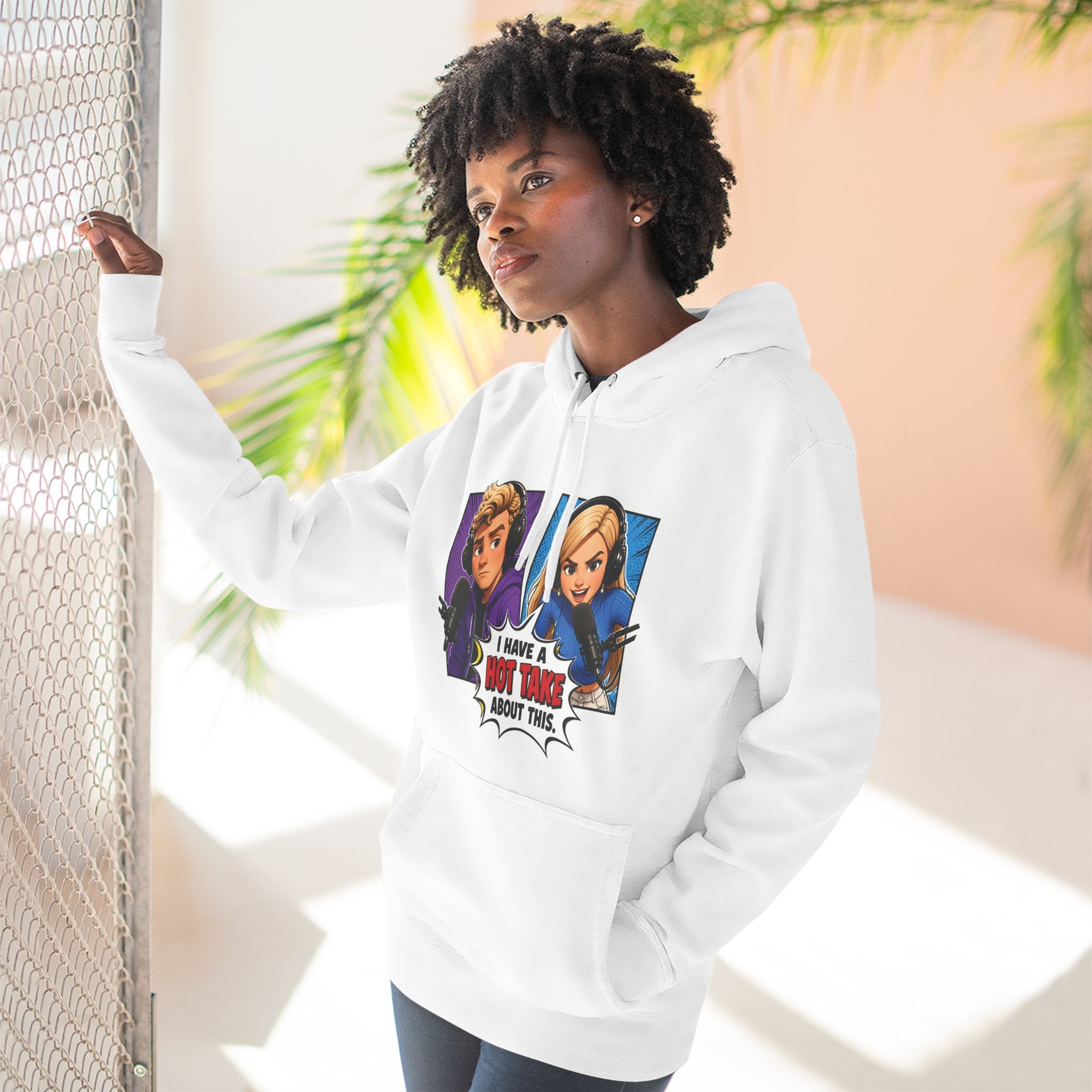 Comic Pop Art Hoodie — “I Have a Hot Take About This” Graphic Pullover