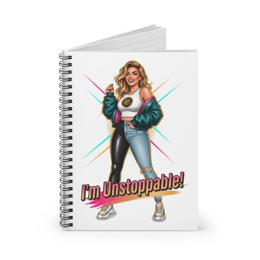 I'm Unstoppable! Spiral Notebook — Motivational Pink Journal for Women