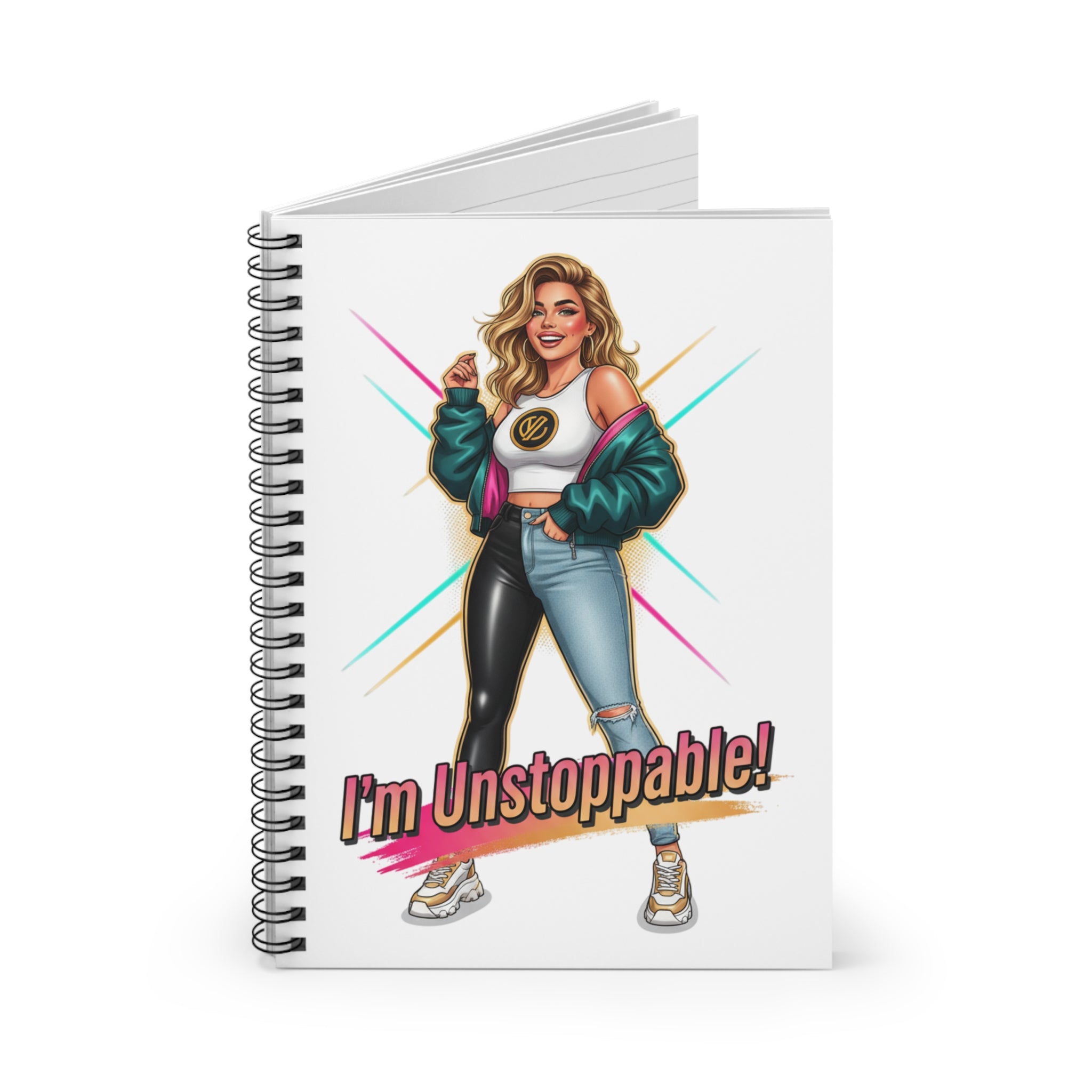 I'm Unstoppable! Spiral Notebook — Motivational Pink Journal for Women