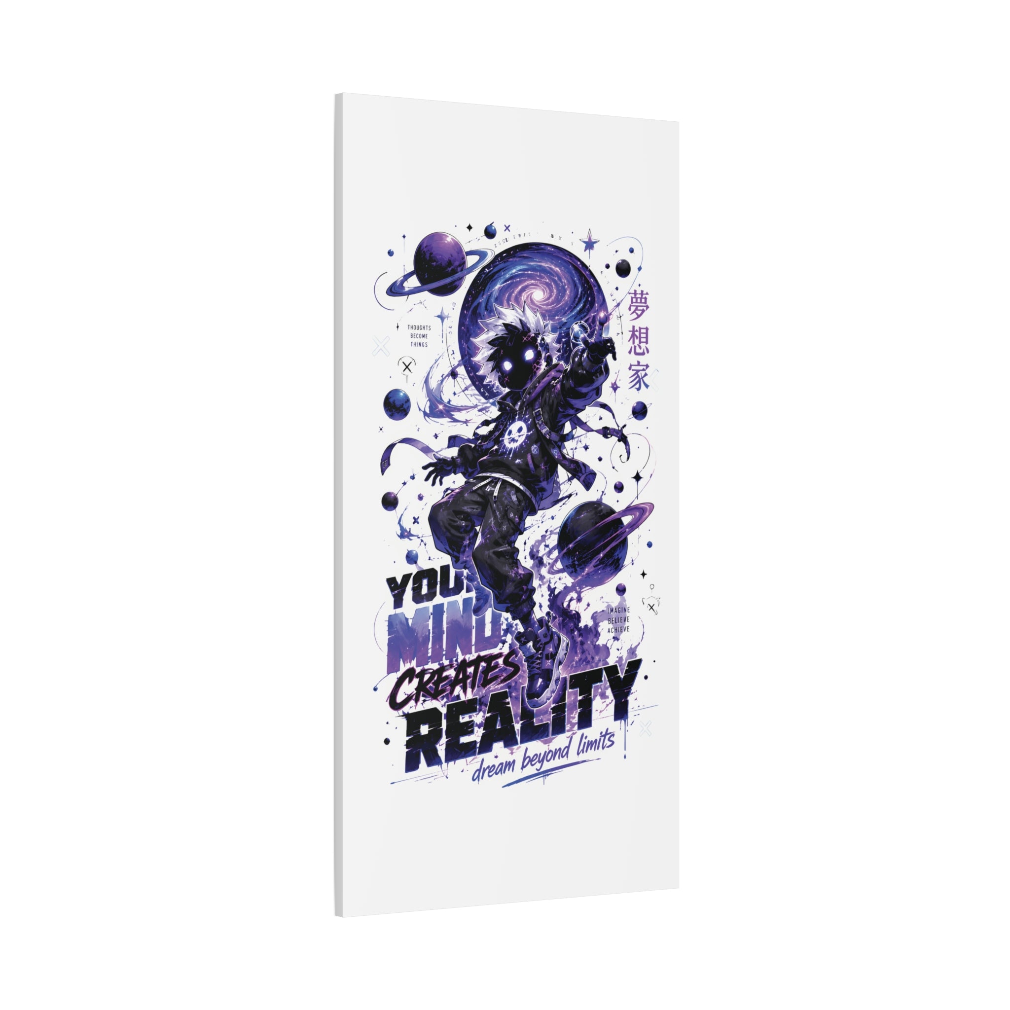 Space Astronaut Canvas Print — “You Mind Creates Reality” Inspirational Wall Art