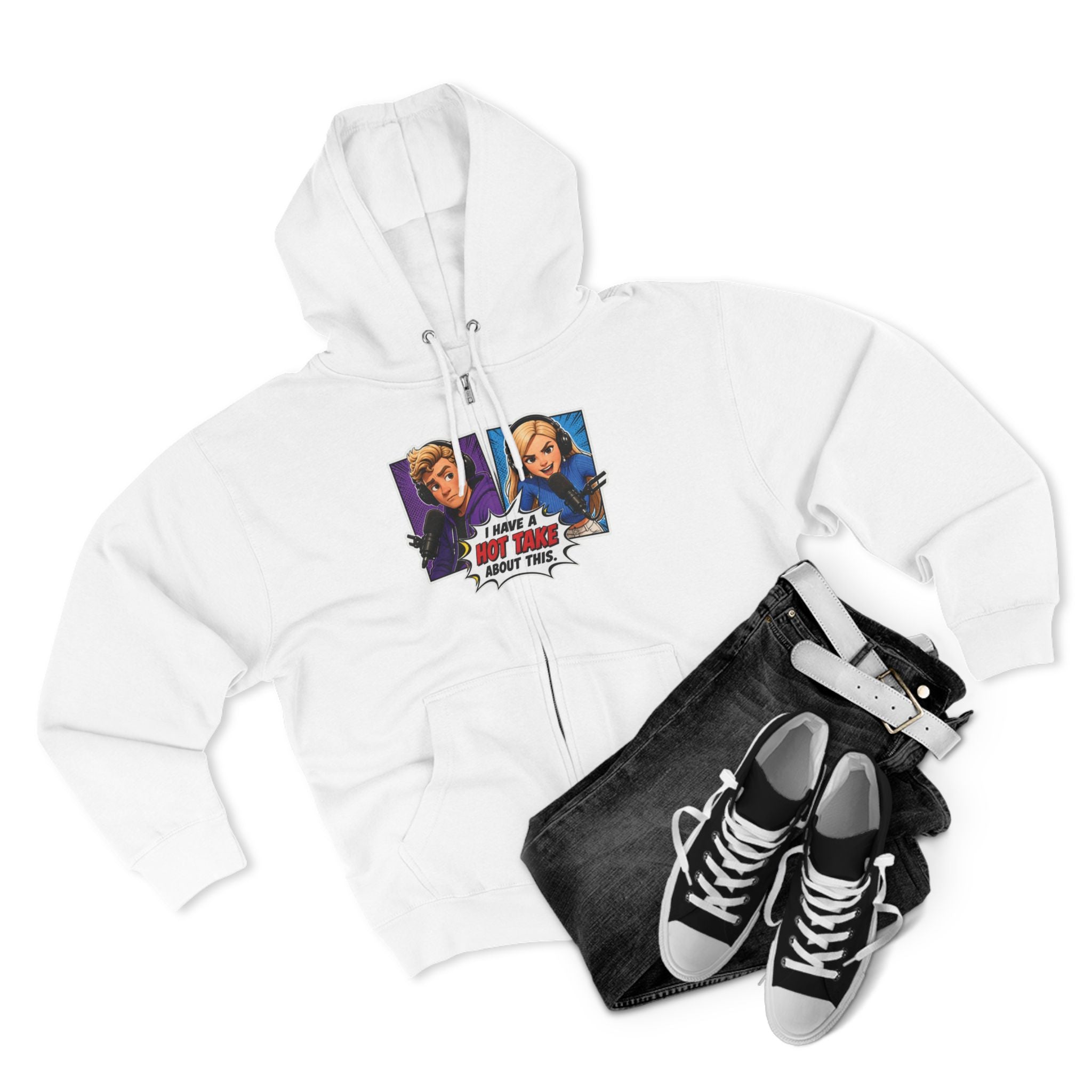 Pop Art "I Have a Hot Take About This" Zip Hoodie