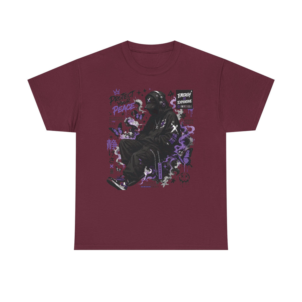 Peacekeeper Anime Graphic Tee — Purple Aesthetic Streetwear