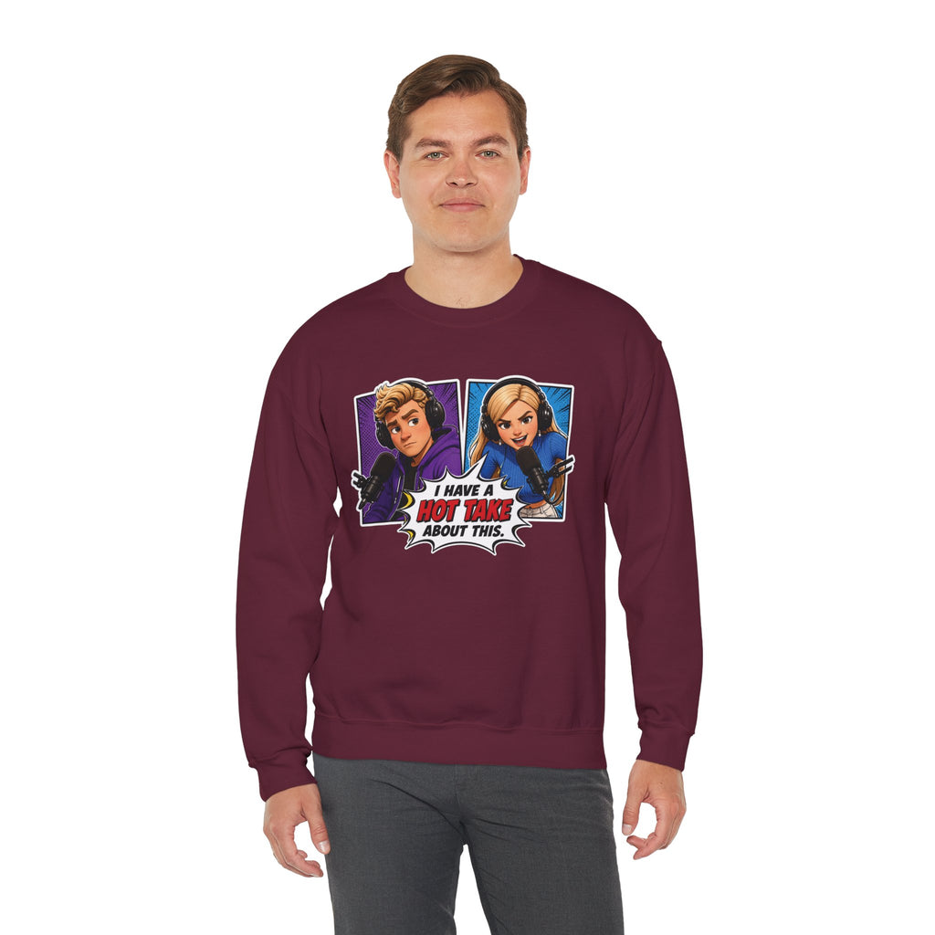 Hot Take Central I Have a Hot Take About This Pop Art Crewneck Sweatshirt