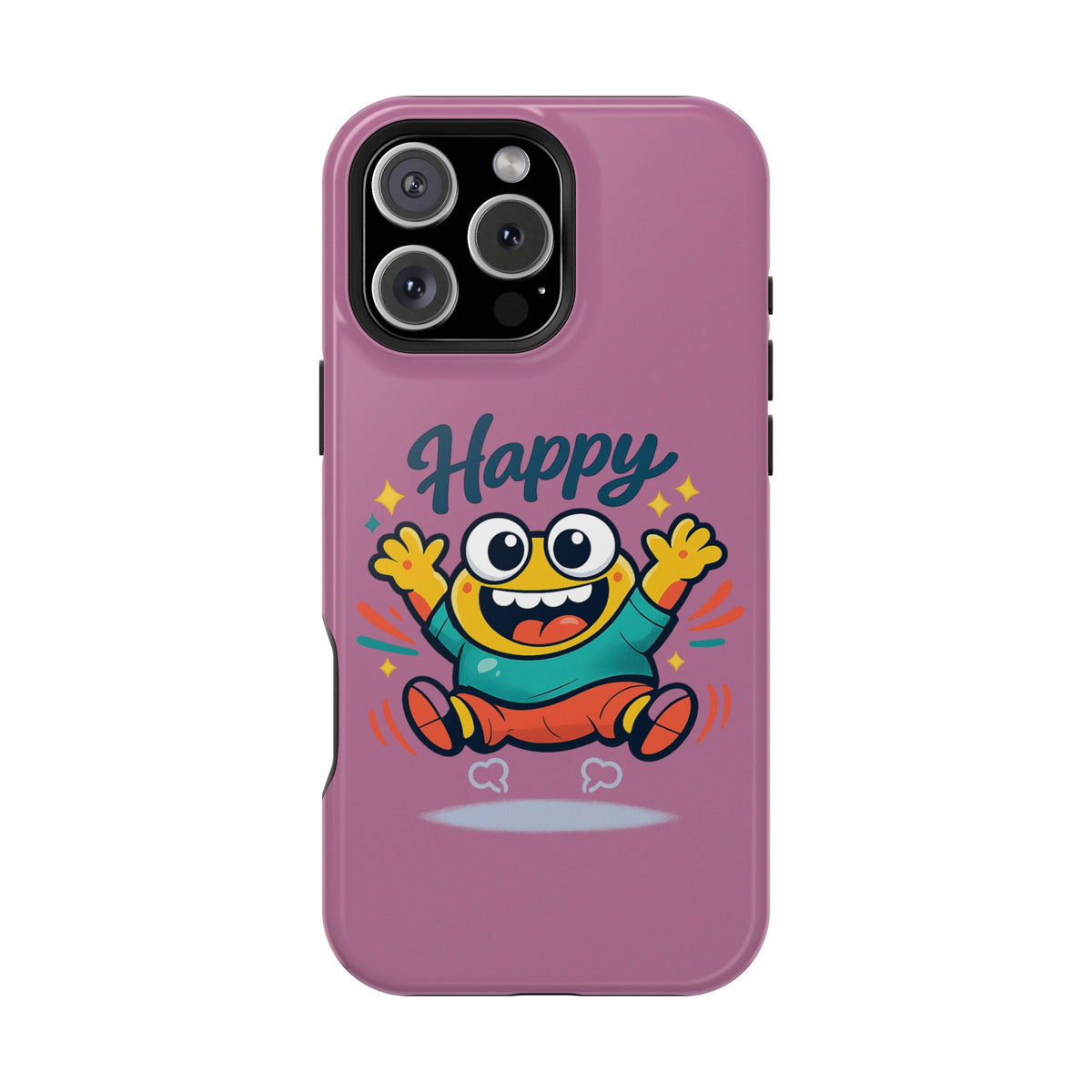 Happy Monster Magnetic Protective Phone Case Pink
