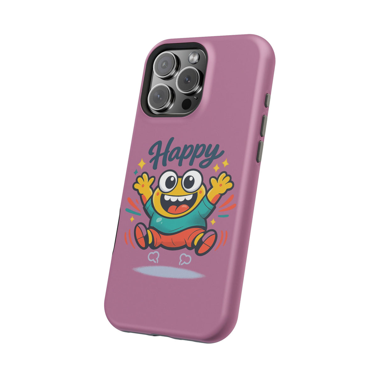 Happy Monster Magnetic Protective Phone Case Pink