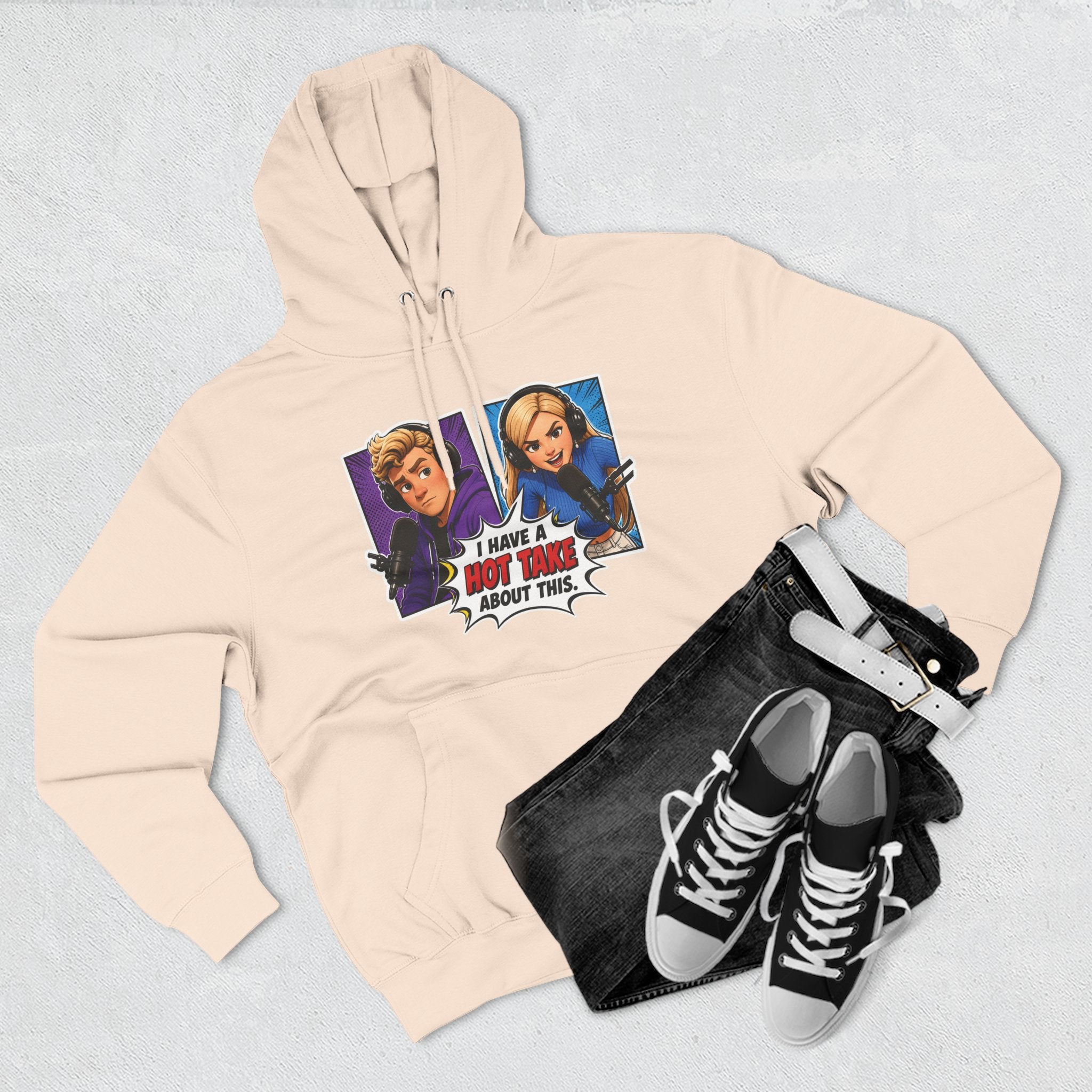 Comic Pop Art Hoodie — “I Have a Hot Take About This” Graphic Pullover