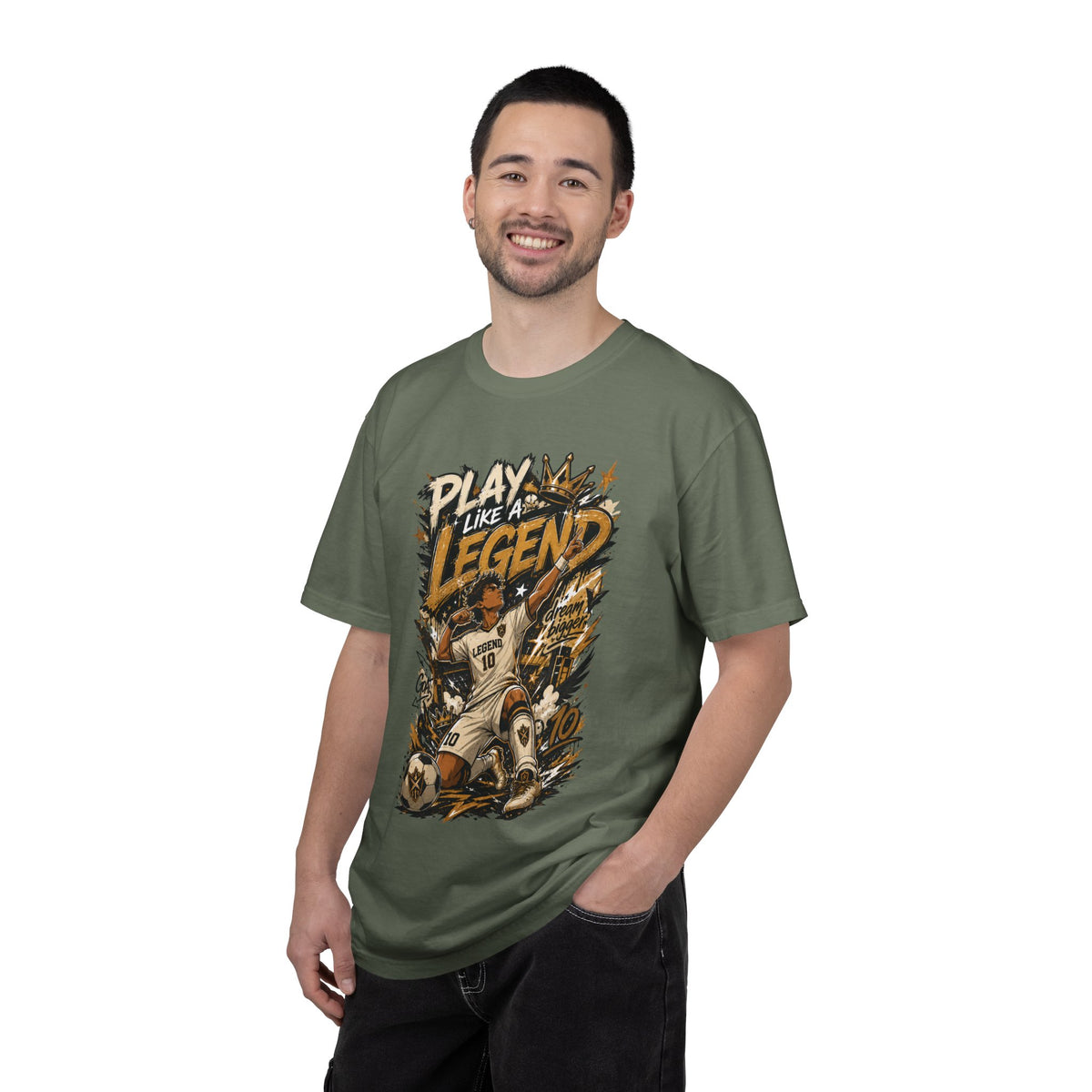 Play Like a Legend Soccer T Shirt Vintage Goal Celebration Graphic Tee