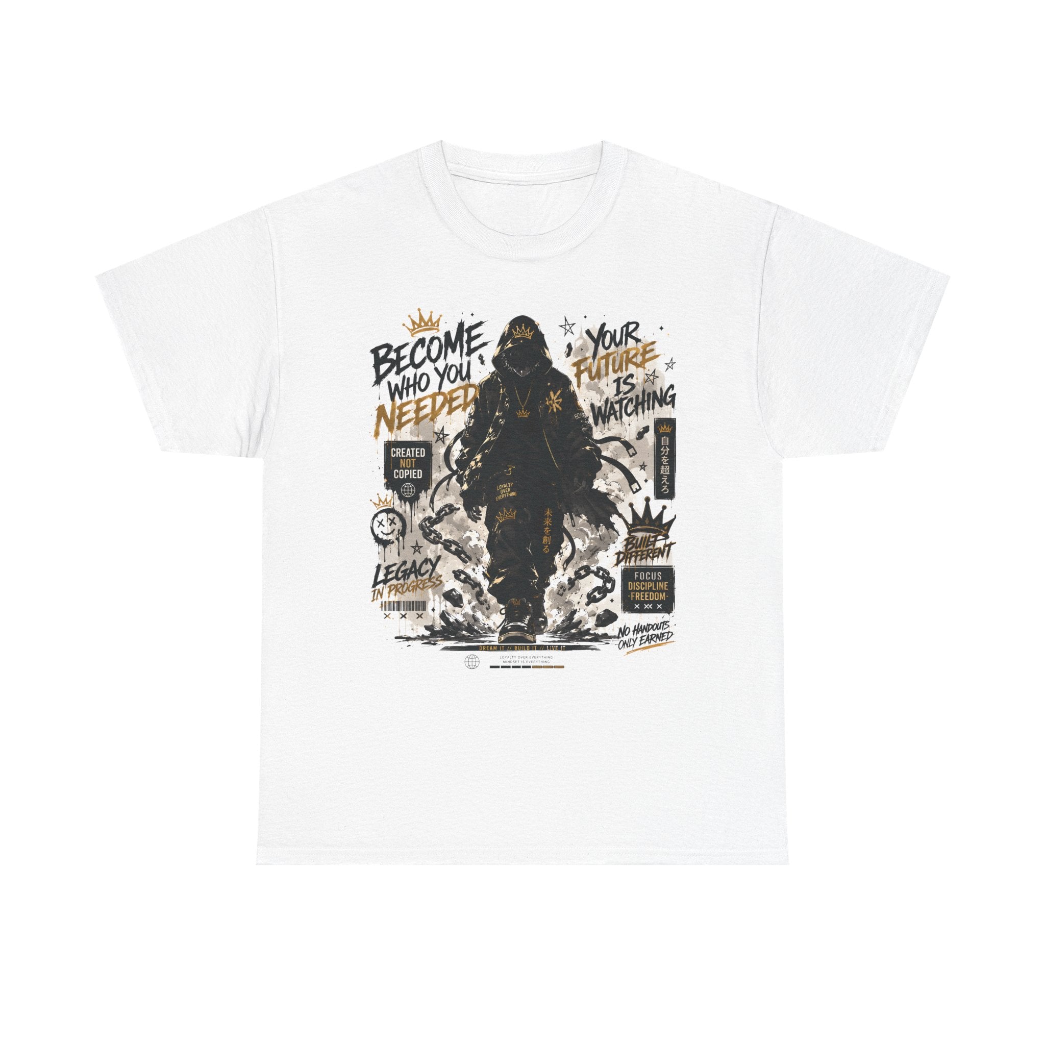 Motivational Soldier Graphic Tee – "Become Who You Need" Inspirational Military Design