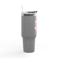 40oz Insulated Travel Mug — Cozy Girl Pink Hoodie Design
