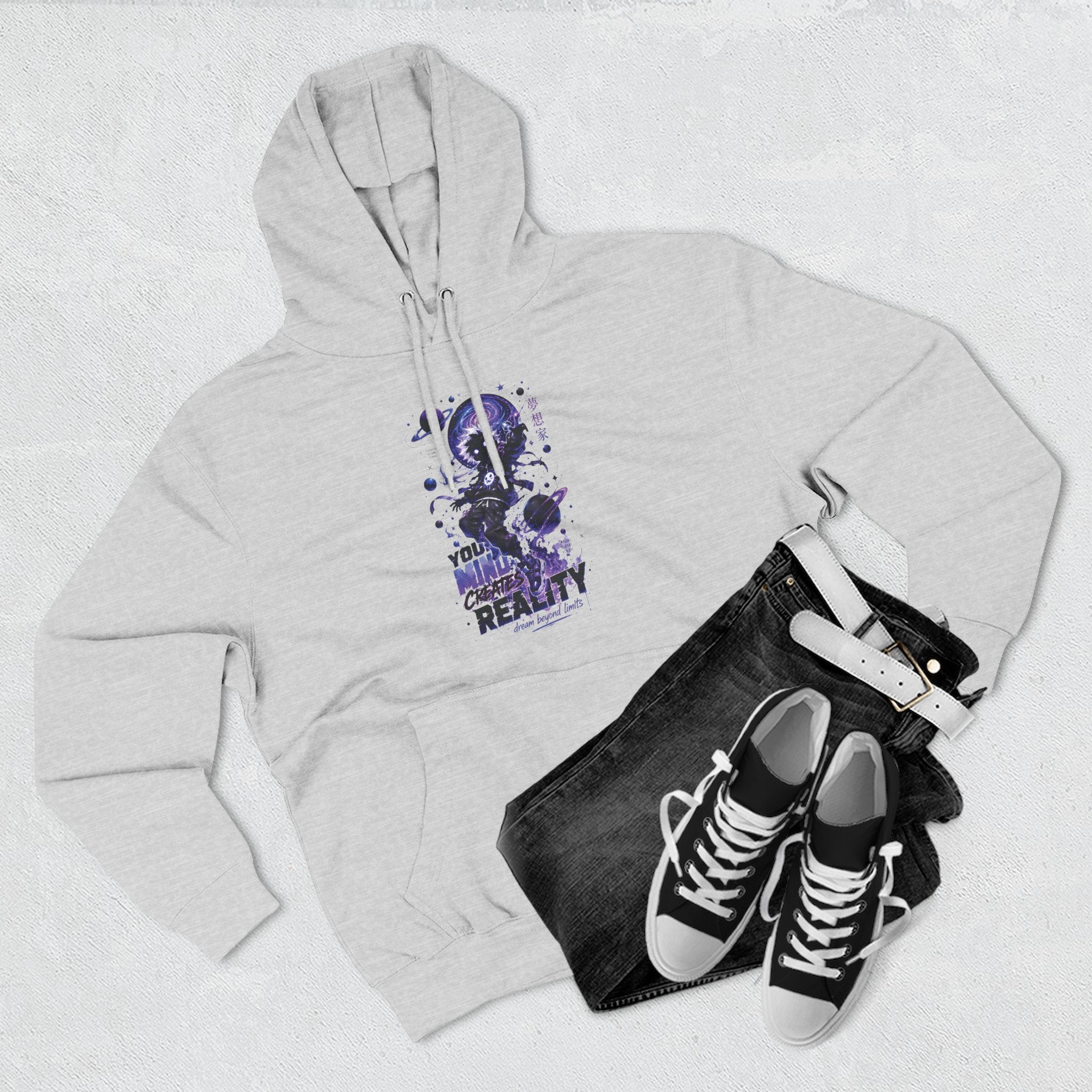Galaxy Skate Hoodie — "You’re Not High, You’re Reality" Graphic Pullover