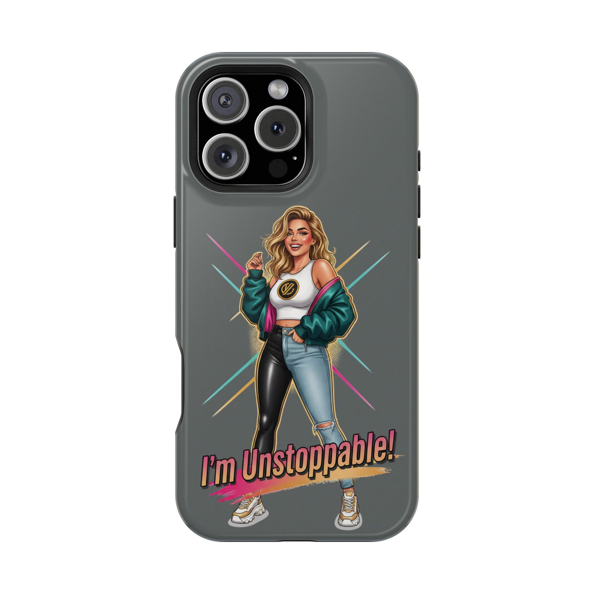 I'm Unstoppable Magnetic Protective Phone Case Gray