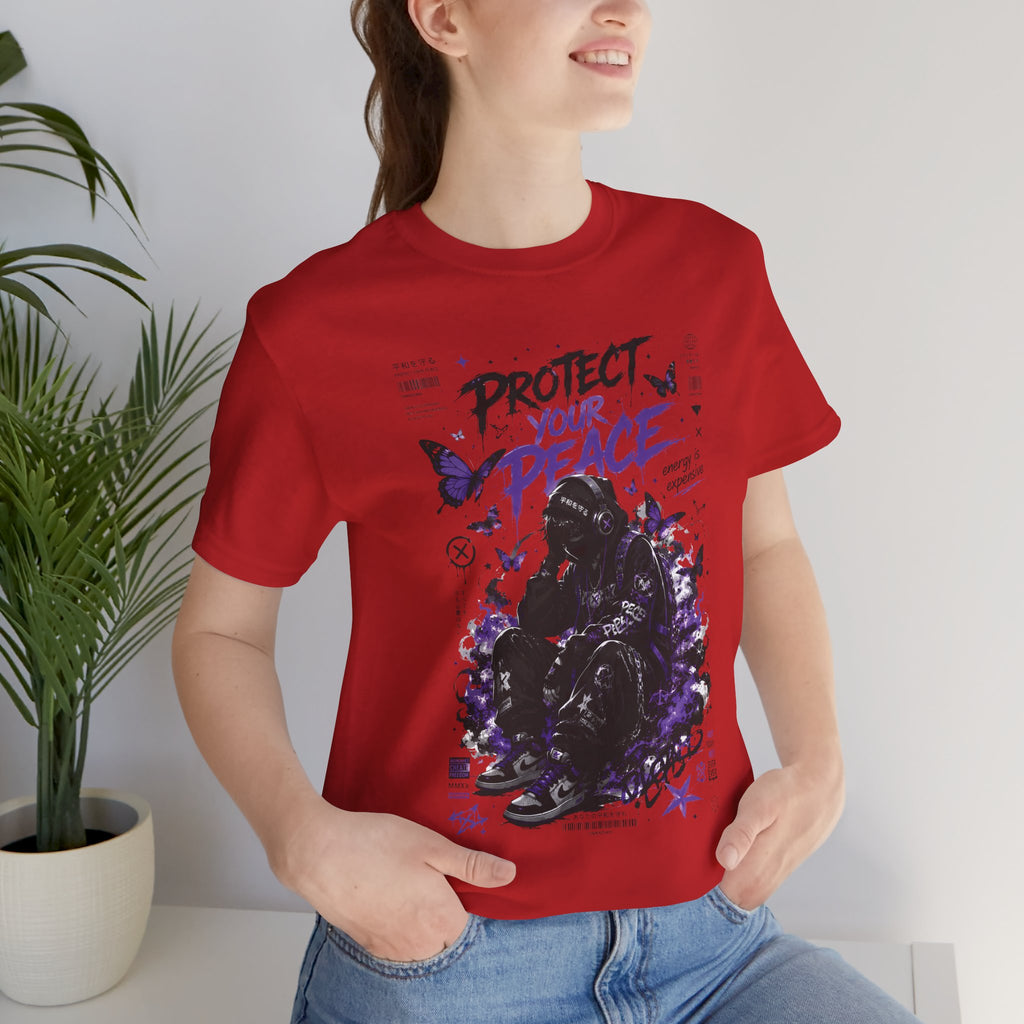 Protect Your Peace T-Shirt — Gothic Butterfly Graphic Tee