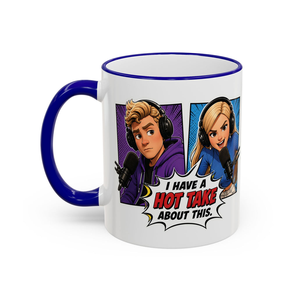 Jake And Emma Hot Take Accent Rim Mug – I Have A Hot Take About This Comic Coffee Cup (11oz/15oz)