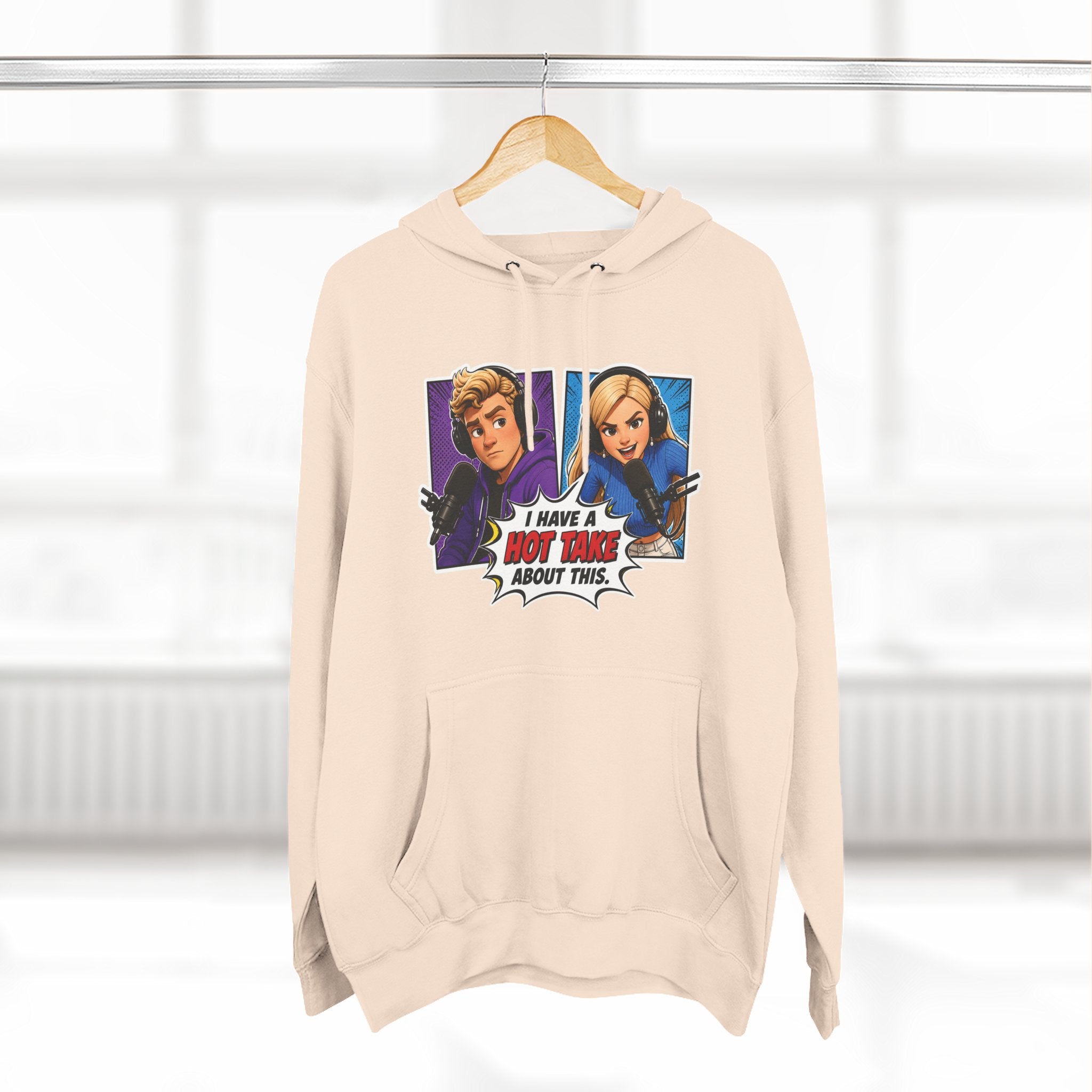 Comic Pop Art Hoodie — “I Have a Hot Take About This” Graphic Pullover