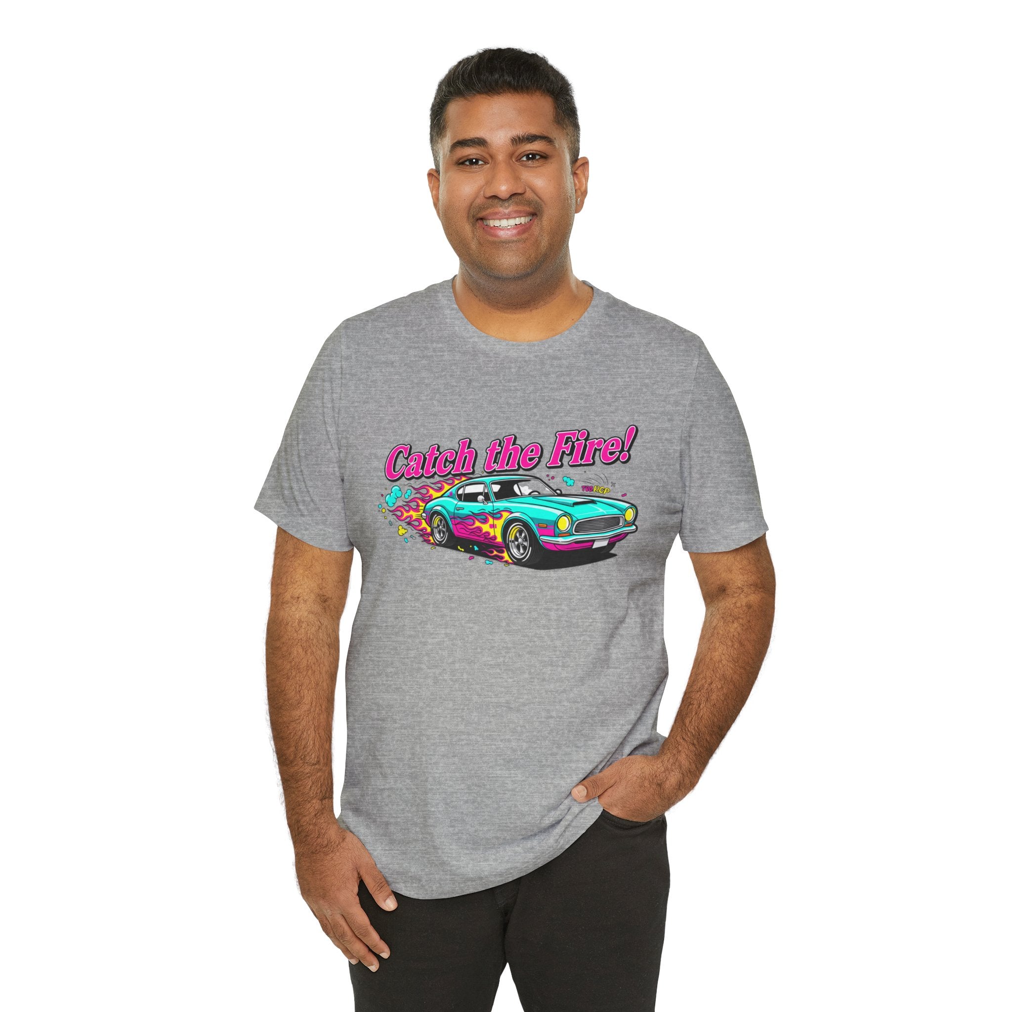 Retro Cartoon Dragster T-Shirt – Vintage Racing Flame Graphic Tee