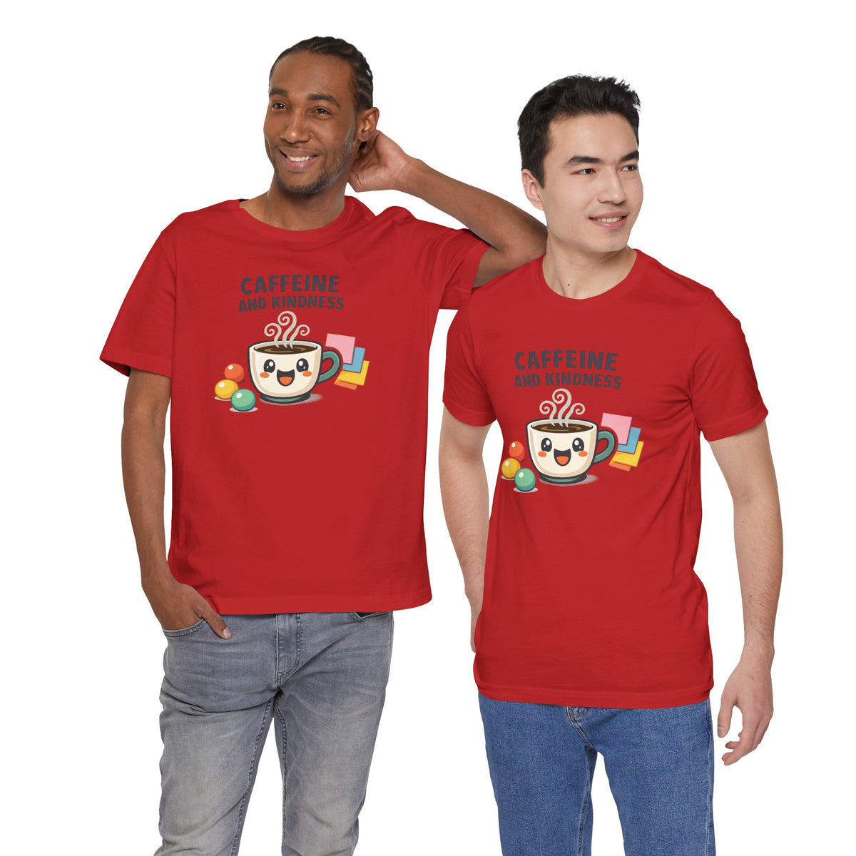 Caffeine and Kindness Coffee Graphic T Shirt