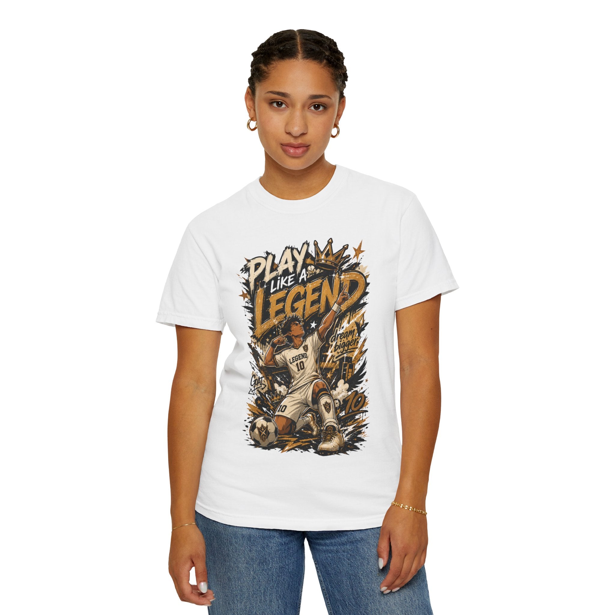 Play Like a Legend Soccer T-Shirt — Vintage Goal Celebration Graphic Tee