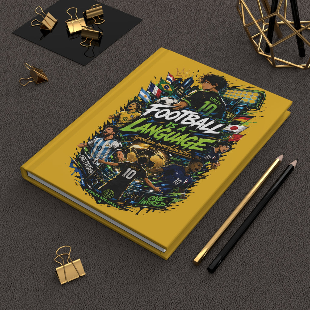 Football Is a Language Hardcover Journal — Soccer Fans Notebook