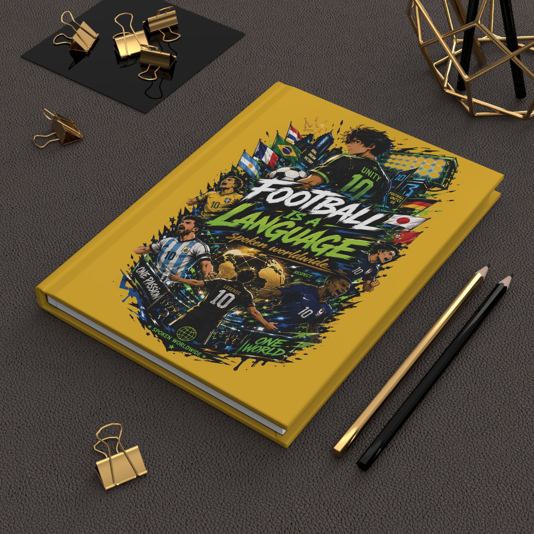 Football Is a Language Hardcover Journal — Soccer Fans Notebook