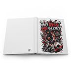Soccer Journal — "No Risk, No Glory" Motivational Hardcover Notebook