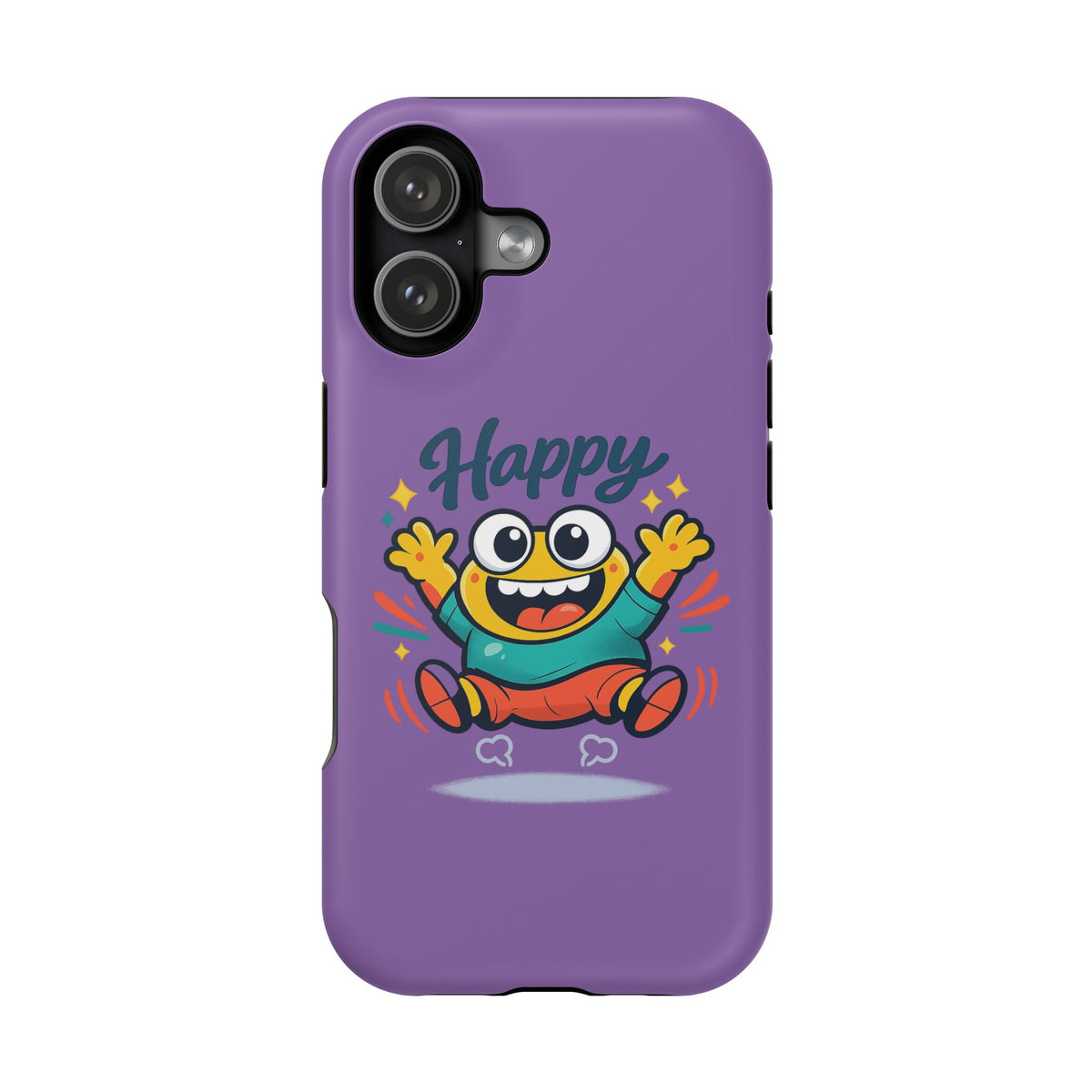 Happy Monster Magnetic Protective Phone Case Purple