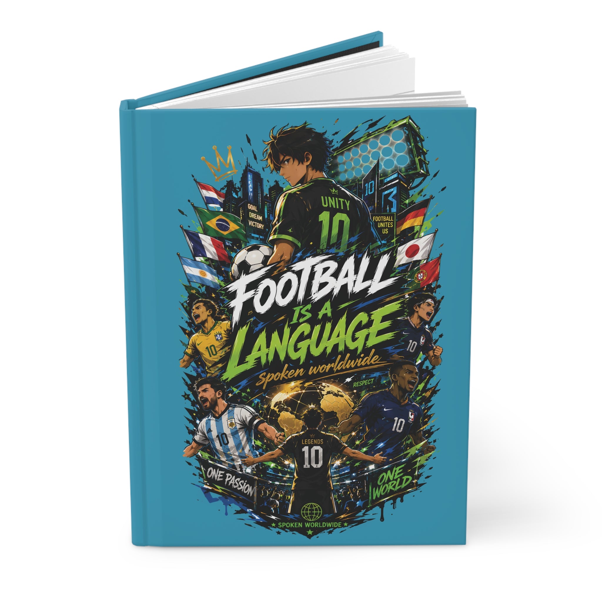 Football Is a Language Hardcover Journal — Soccer Fan Notebook, World Cup Gift