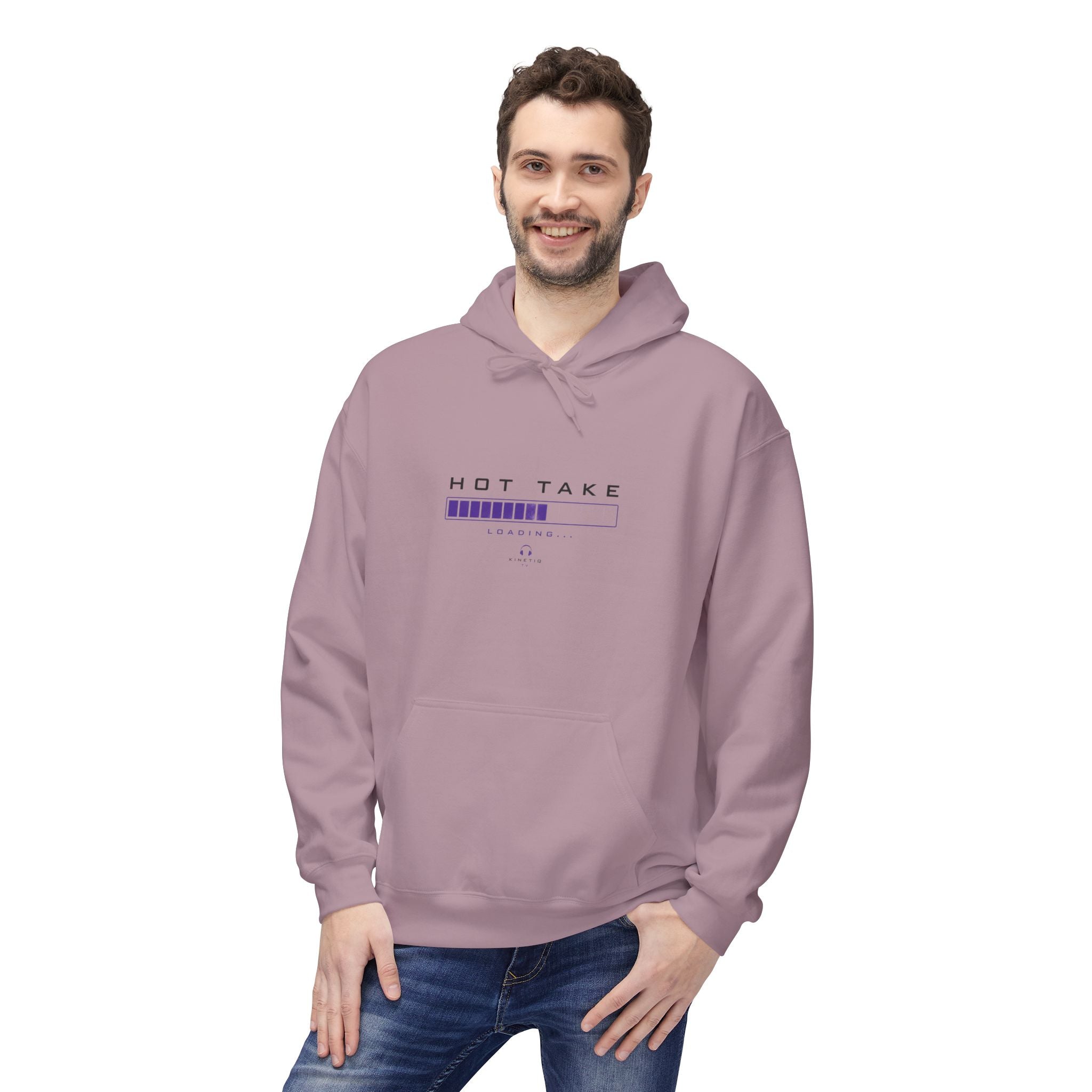 HOT TAKE Loading Hoodie — Minimalist Graphic Pullover