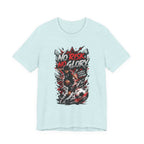 No Risk No Glory Soccer T-Shirt — Dynamic Football Player Graphic Tee