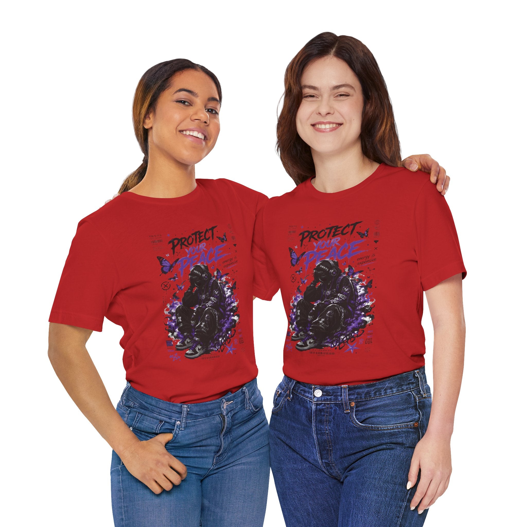 Protect Your Peace T-Shirt — Gothic Butterfly Graphic Tee
