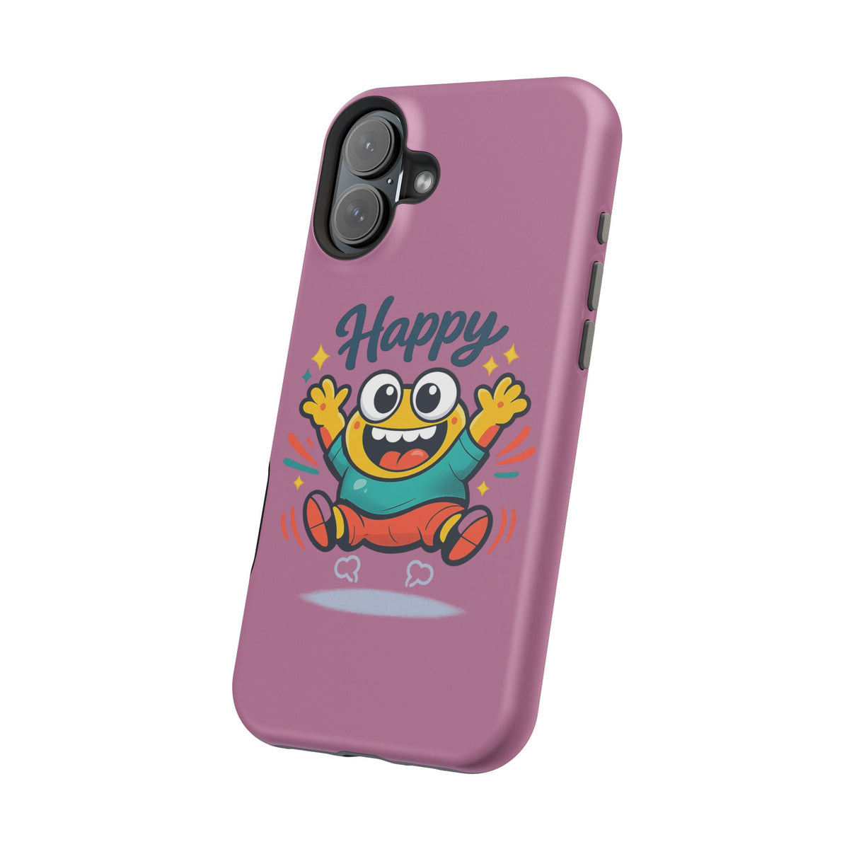 Happy Monster Magnetic Protective Phone Case Pink