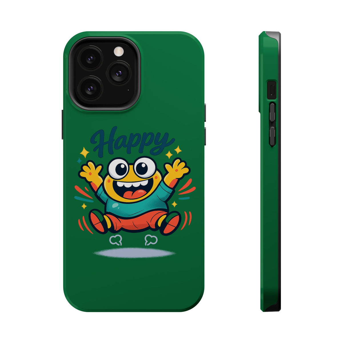 Happy Monster Magnetic Protective Phone Case Green