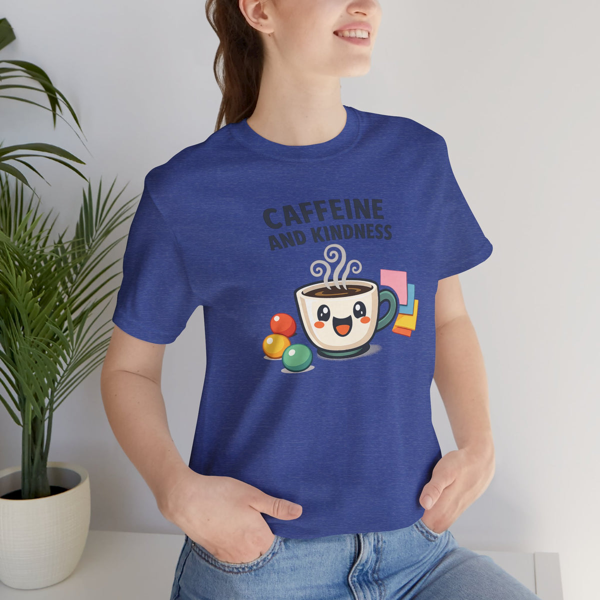 Caffeine and Kindness Coffee Graphic T Shirt