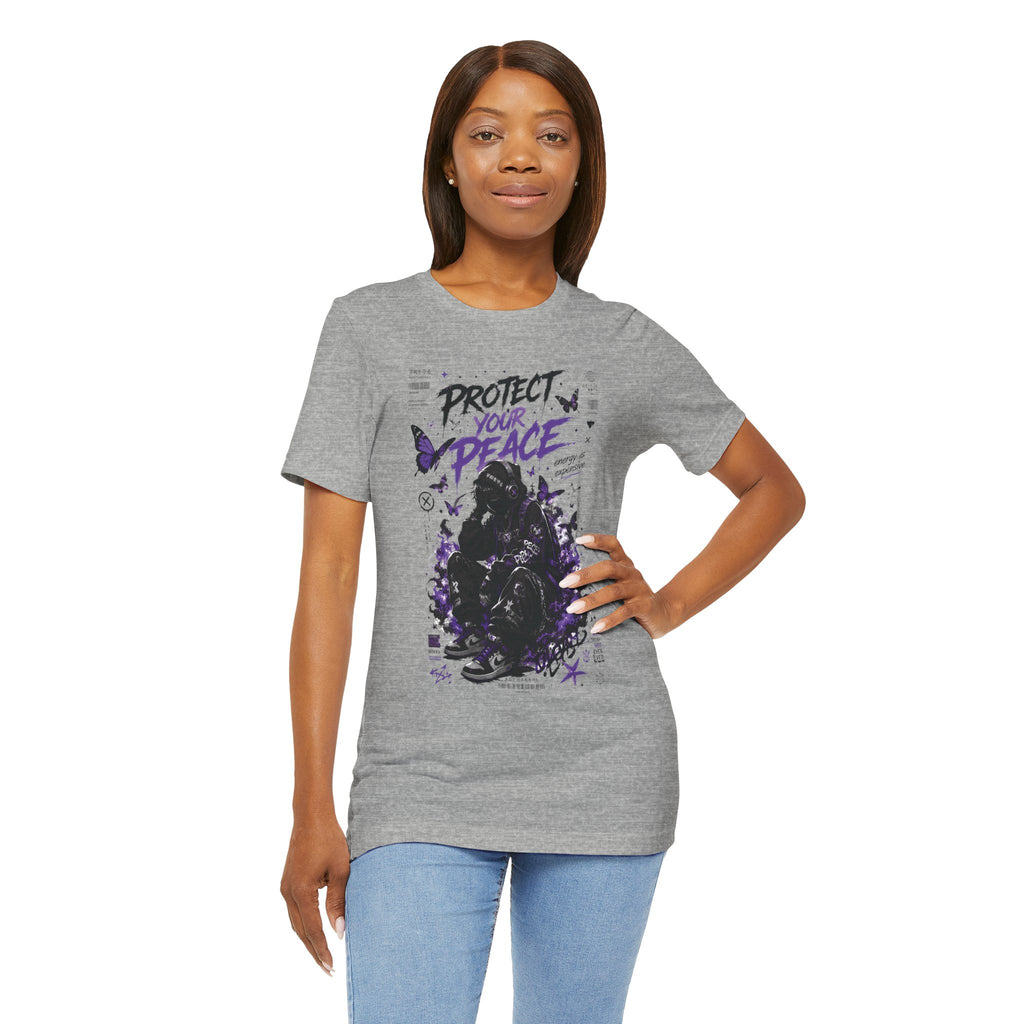 Protect Your Peace T-Shirt — Gothic Butterfly Graphic Tee