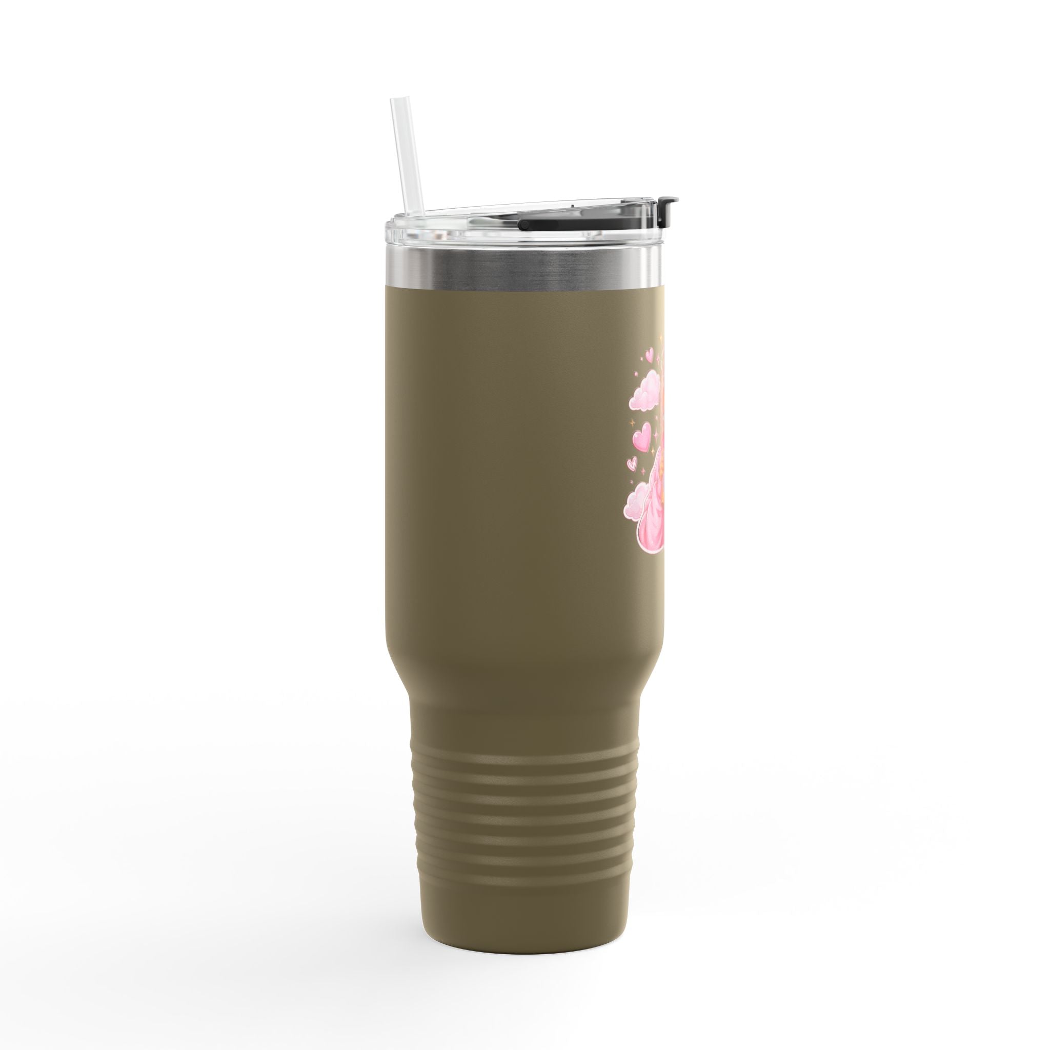 Cozy Pink Hoodie Girl 40oz Insulated Travel Mug