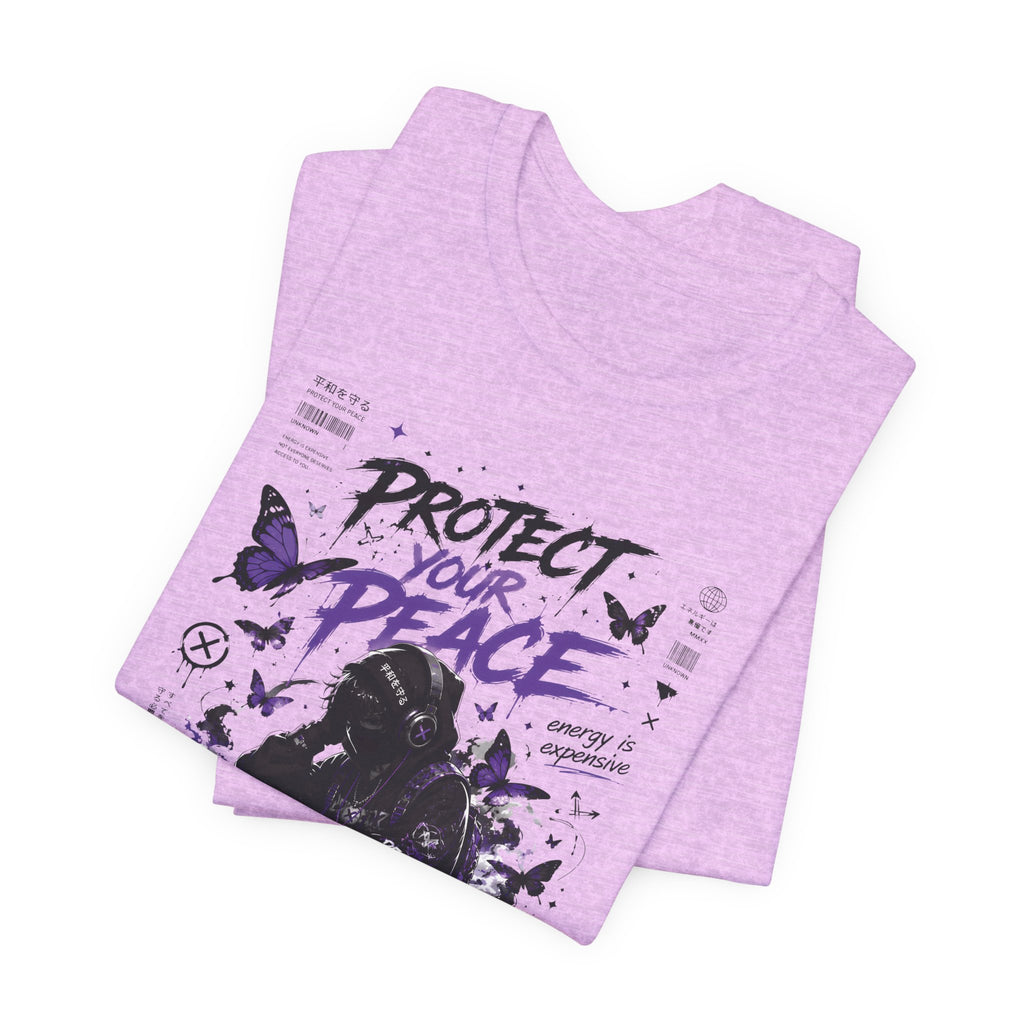 Protect Your Peace T-Shirt — Gothic Butterfly Graphic Tee