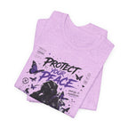 Protect Your Peace T-Shirt — Gothic Butterfly Graphic Tee